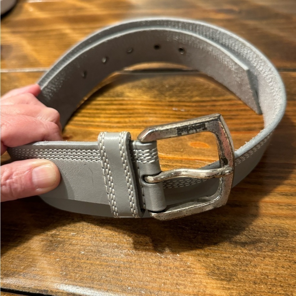 Timberland Belt gray Size 32 silver buckle